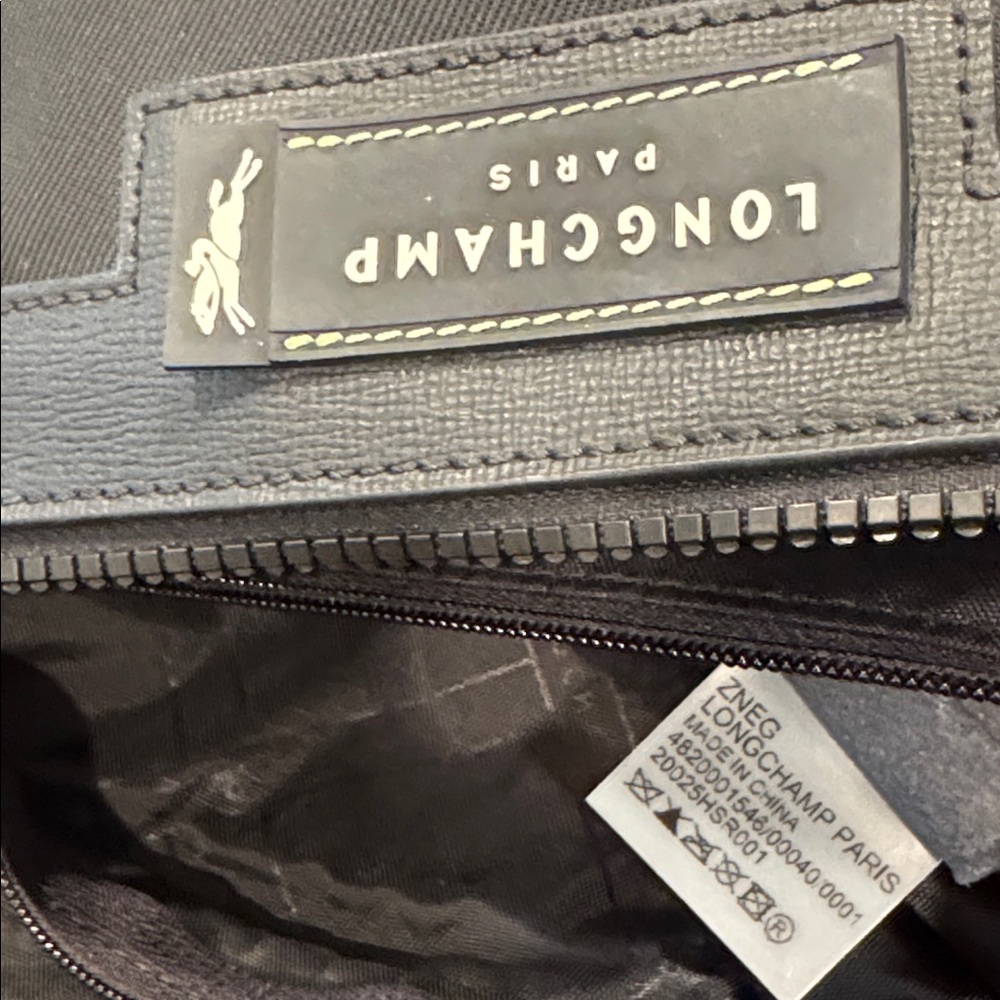 **SOLD** Longchamp Bag Black Nylon Belt Bag Fanny Pack Rare - Picture 16 of 17